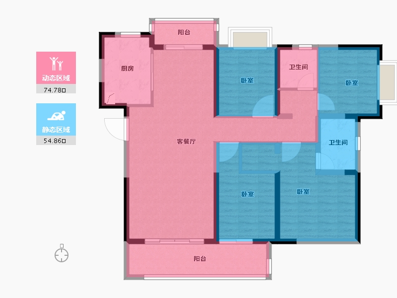 湖北省-荆州市-保利堂悦-116.00-户型库-动静分区