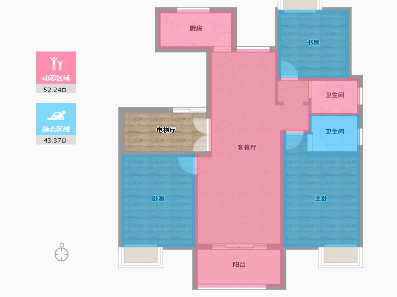 安徽省-黄山市-鑫基·尚紫台-92.00-户型库-动静分区