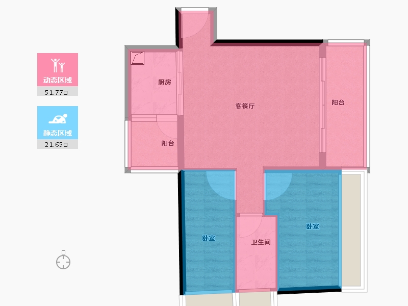 广东省-湛江市-城市尚居花园-66.00-户型库-动静分区