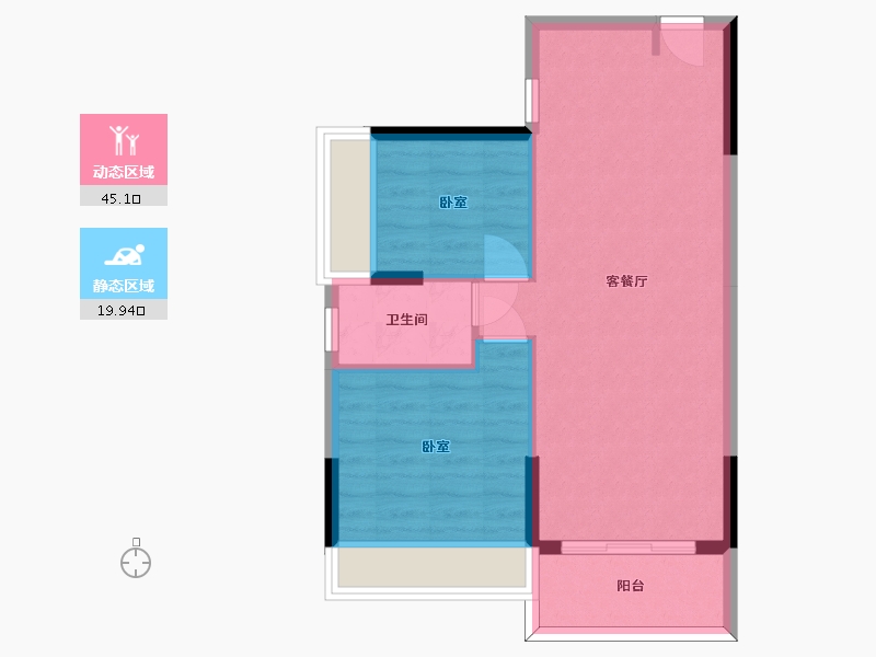 广东省-惠州市-德洲城-58.98-户型库-动静分区