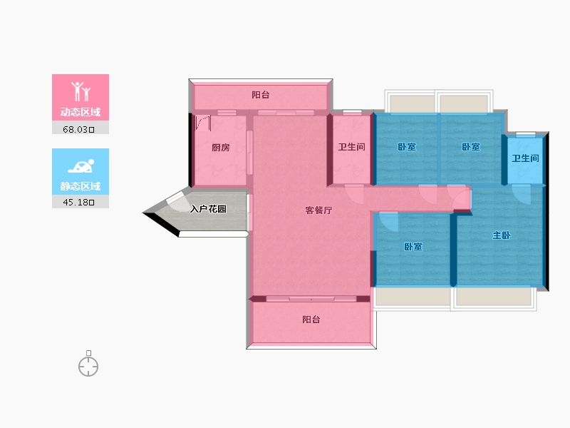 广东省-惠州市-德洲城-106.43-户型库-动静分区