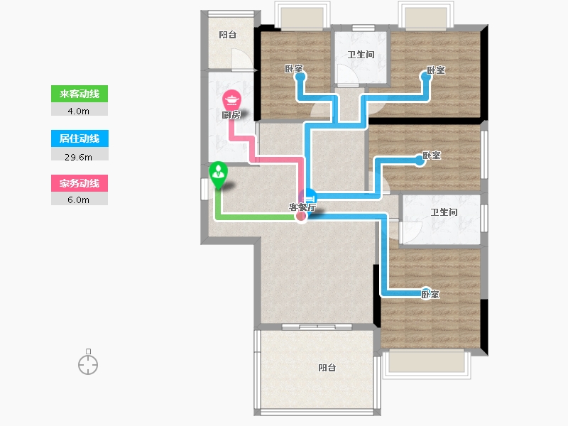 广东省-佛山市-富力西江十号-108.51-户型库-动静线