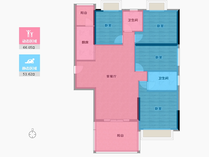 广东省-佛山市-富力西江十号-108.51-户型库-动静分区