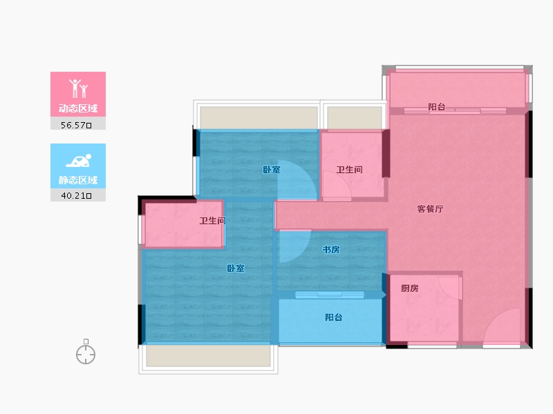 湖南省-怀化市-宝圆·财富广场-87.86-户型库-动静分区