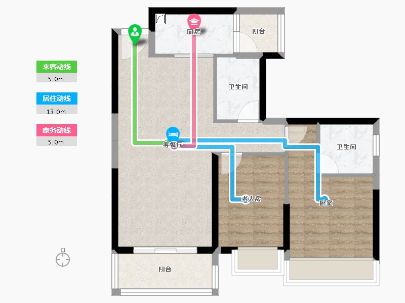 广东省-江门市-印象海伦湾-70.94-户型库-动静线