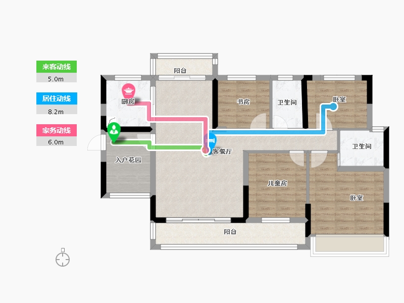 广东省-梅州市-锦绣首府-93.27-户型库-动静线