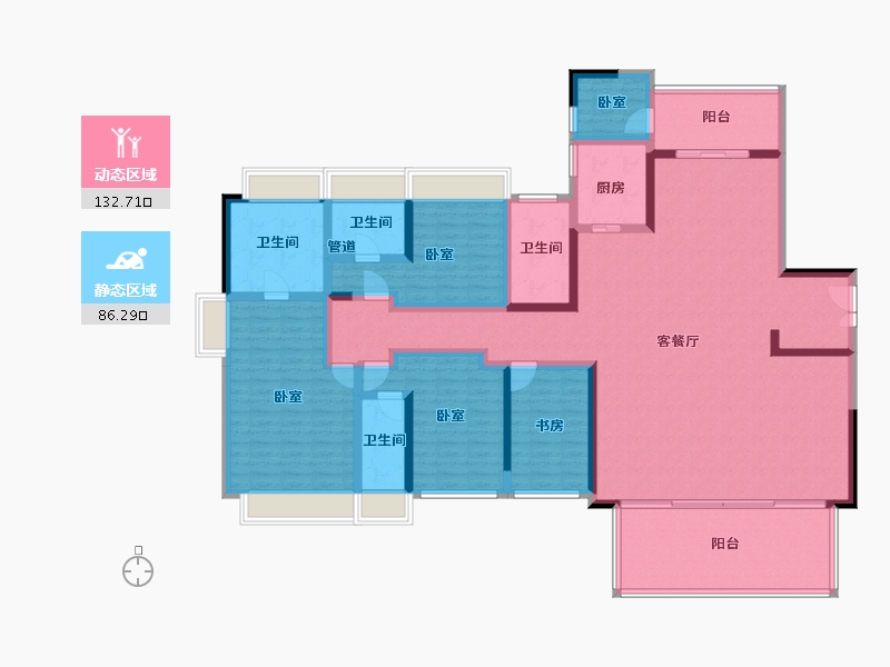 广东省-江门市-海悦天铸-196.91-户型库-动静分区