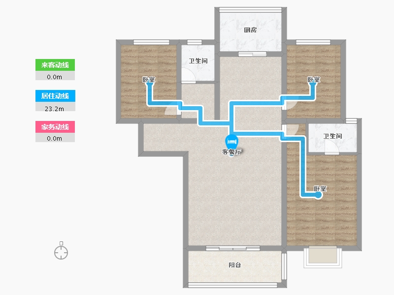 湖北省-孝感市-豫嘉盛世家园-101.00-户型库-动静线