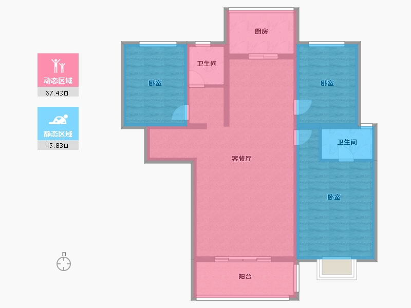 湖北省-孝感市-豫嘉盛世家园-101.00-户型库-动静分区