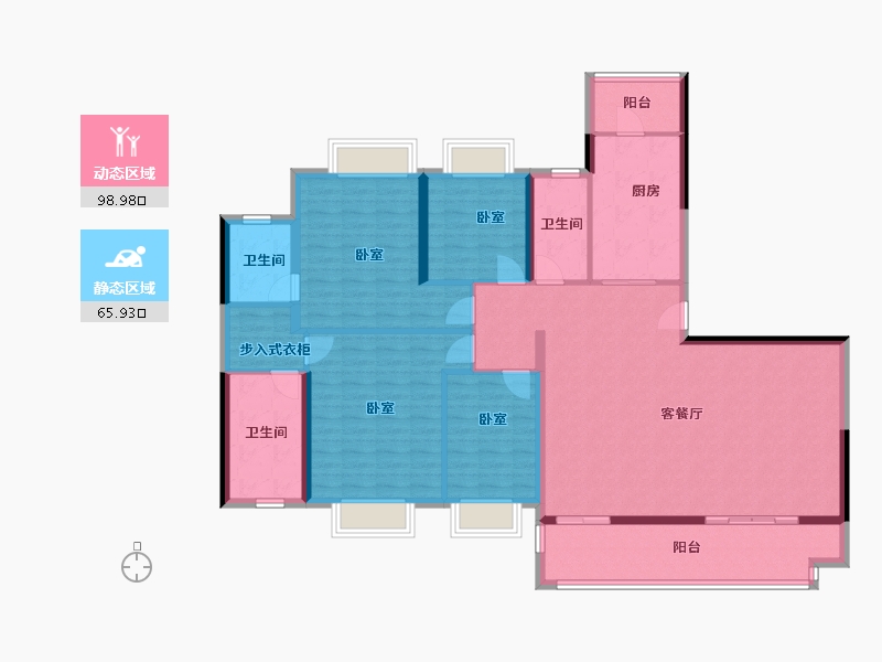 广东省-佛山市-恒大滨江御府-149.83-户型库-动静分区