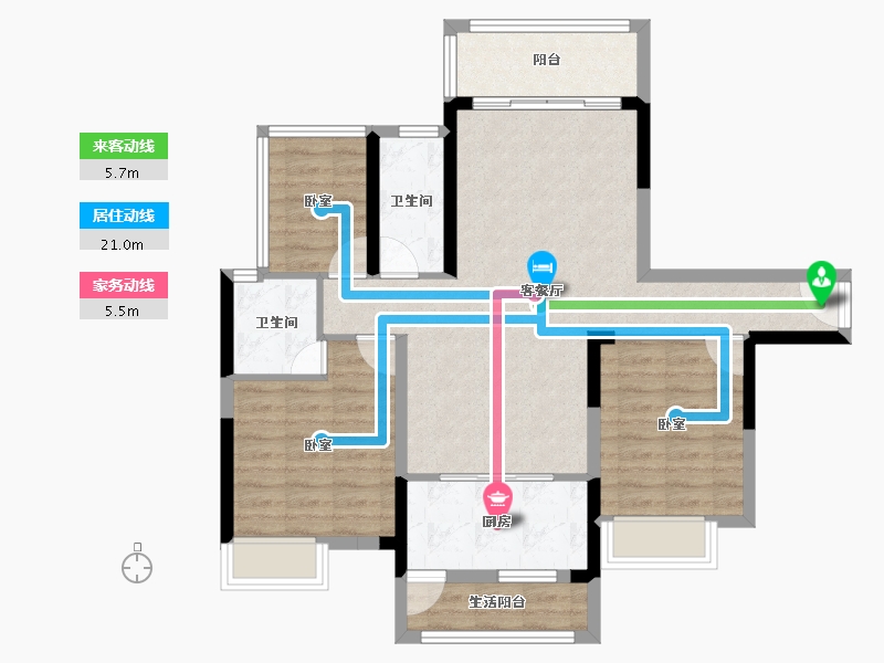 广东省-湛江市-凯悦华府-87.80-户型库-动静线