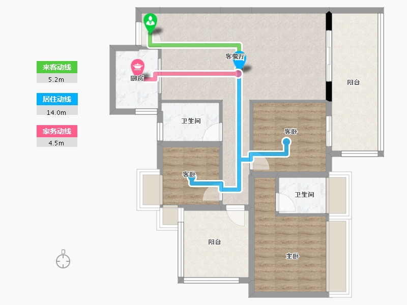 广东省-肇庆市-华生加洲时代-90.01-户型库-动静线