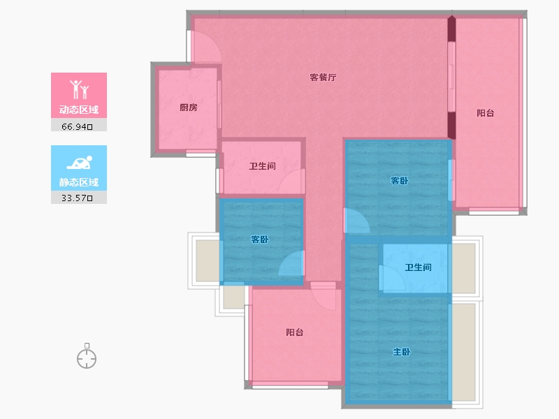 广东省-肇庆市-华生加洲时代-90.01-户型库-动静分区