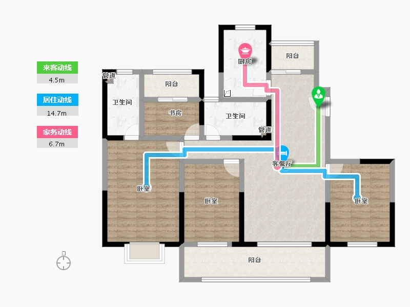 江苏省-镇江市-爱家·尚城-112.24-户型库-动静线