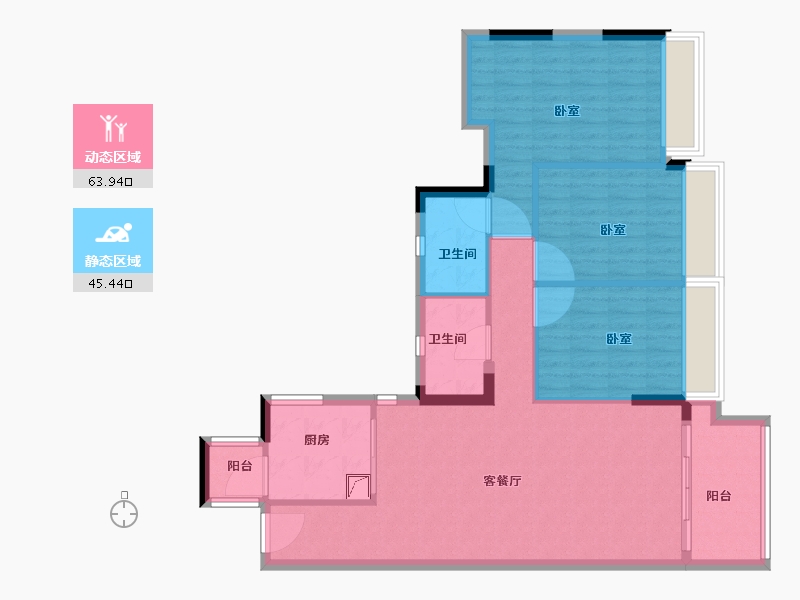 广东省-佛山市-广佛新世界花园洋房-99.01-户型库-动静分区