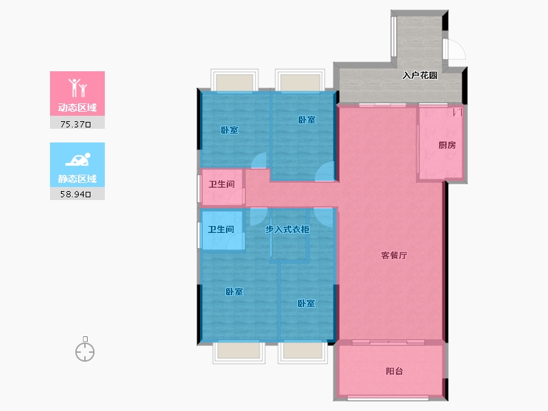 广东省-汕头市-天悦湾-136.00-户型库-动静分区