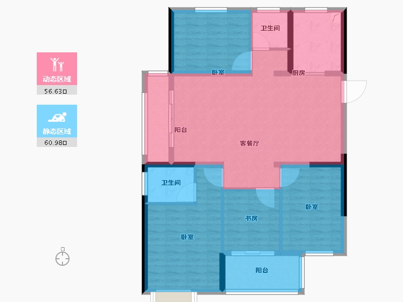 湖南省-怀化市-澳海公园2号-106.00-户型库-动静分区