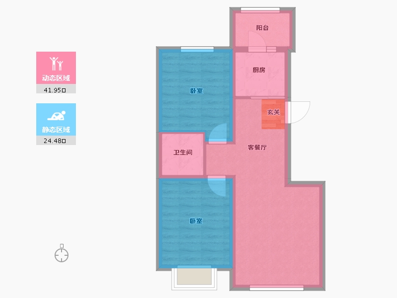 吉林省-长春市-新大赛维利亚小镇-58.76-户型库-动静分区