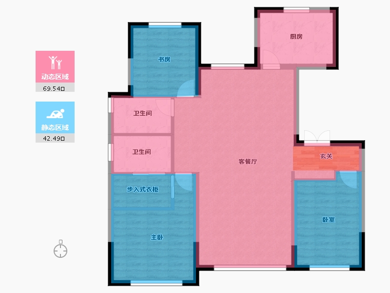 吉林省-长春市-中海龙玺-101.59-户型库-动静分区