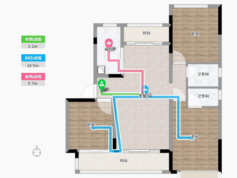 广东省-广州市-中海新城公馆-103.01-户型库-动静线