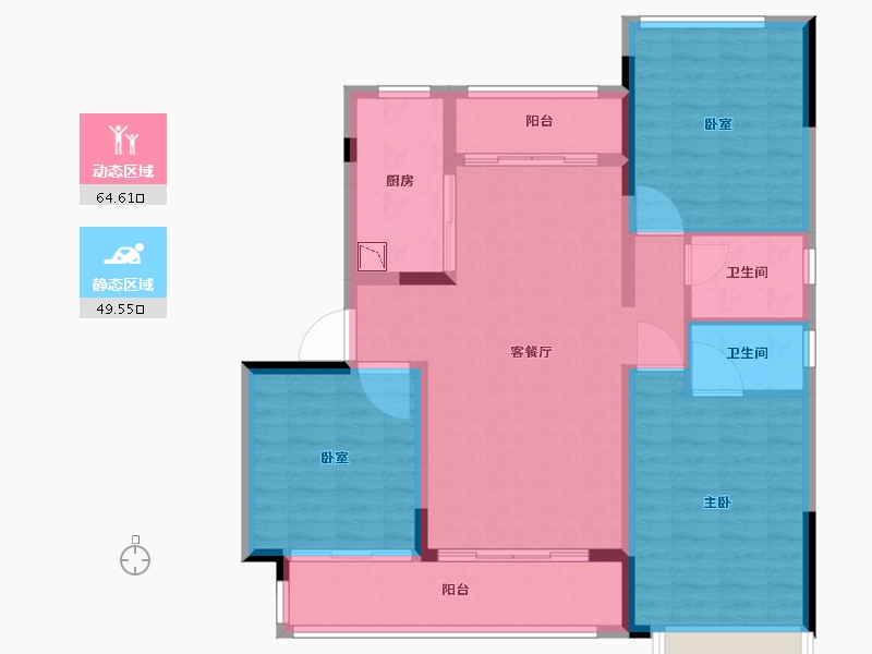 广东省-广州市-中海新城公馆-103.01-户型库-动静分区