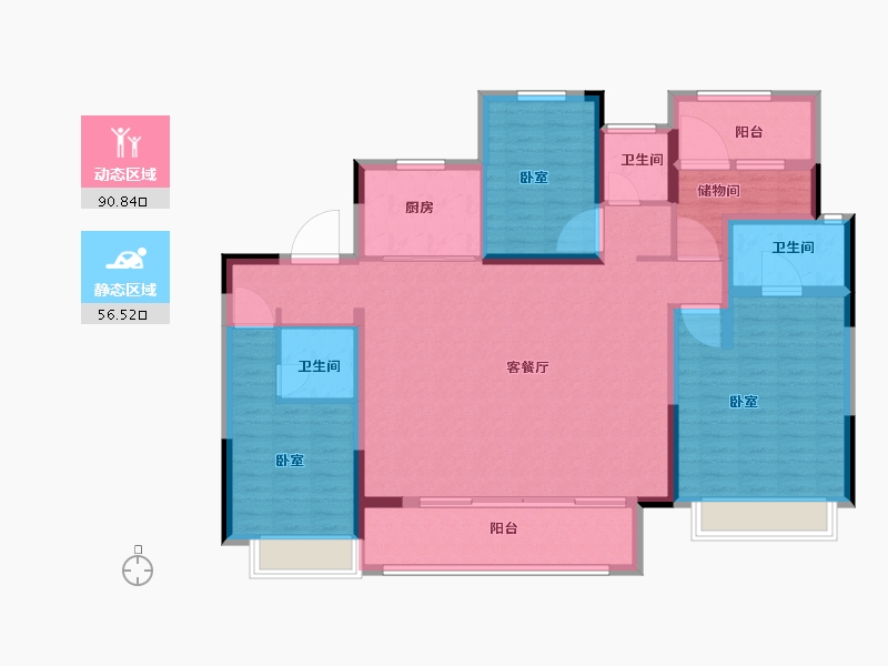 河南省-许昌市-许昌雅居乐国际花园-133.00-户型库-动静分区