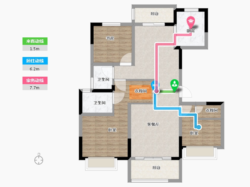 河南省-许昌市-万象三期水岸香郡-100.01-户型库-动静线