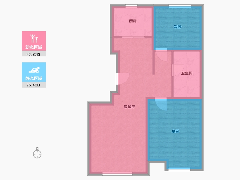 吉林省-长春市-南域金御华府-63.48-户型库-动静分区