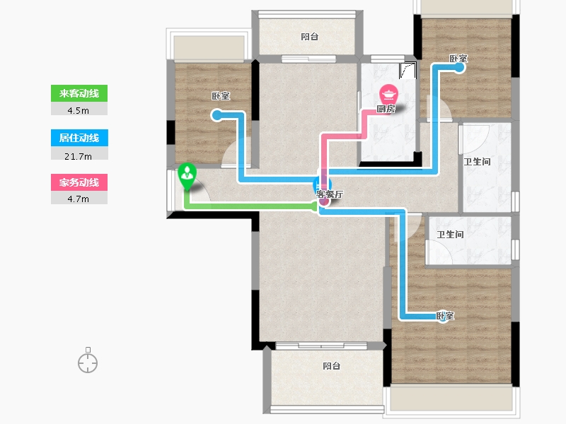 广东省-湛江市-敏捷珑玥台-95.03-户型库-动静线