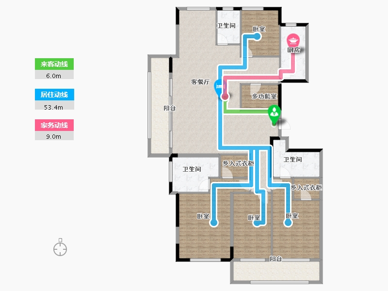 浙江省-宁波市-荣安观江园2期-223.00-户型库-动静线