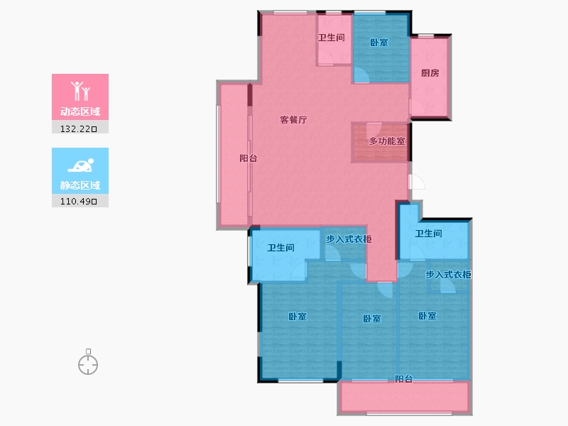 浙江省-宁波市-荣安观江园2期-223.00-户型库-动静分区