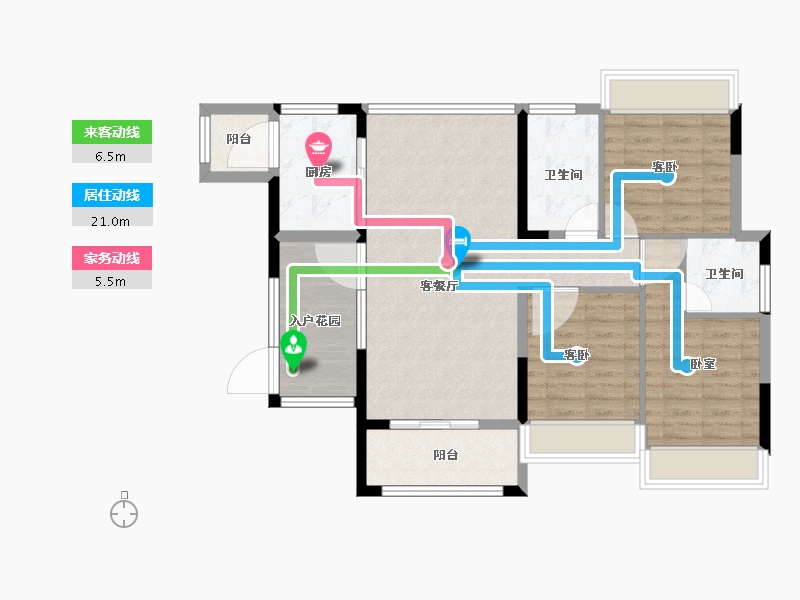 广东省-肇庆市-鸿益幸福湖畔-93.91-户型库-动静线