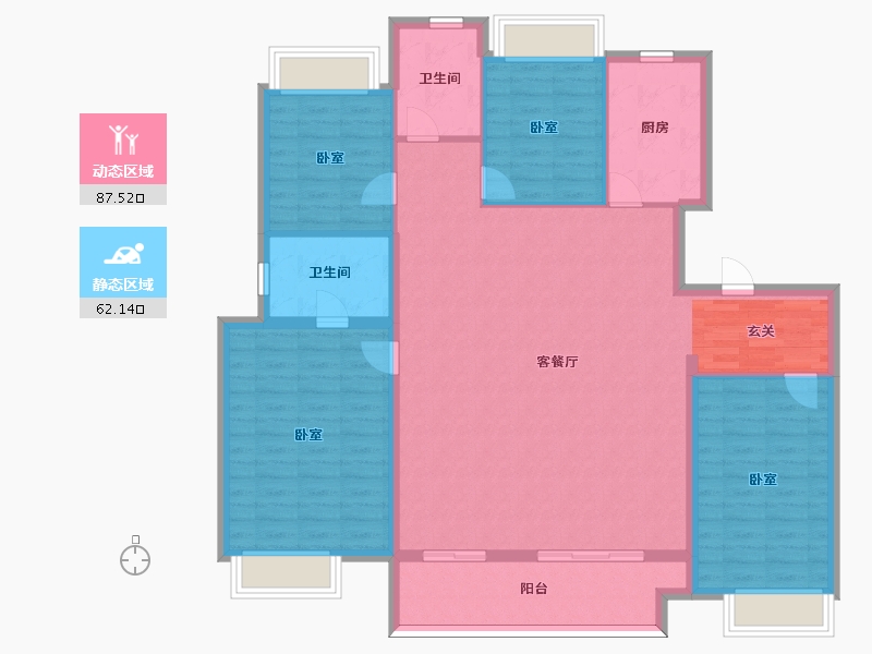 河南省-周口市-西华建业公园里-137.00-户型库-动静分区