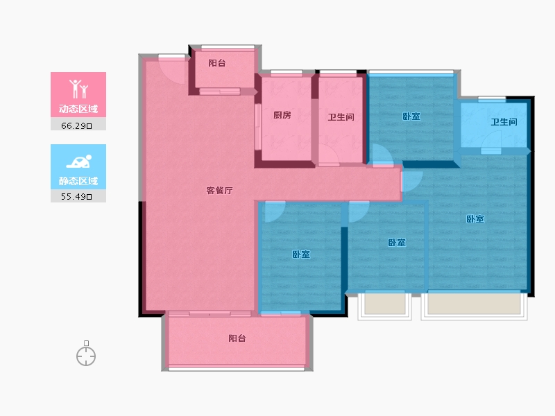 广东省-佛山市-湾区西部华侨城-109.00-户型库-动静分区