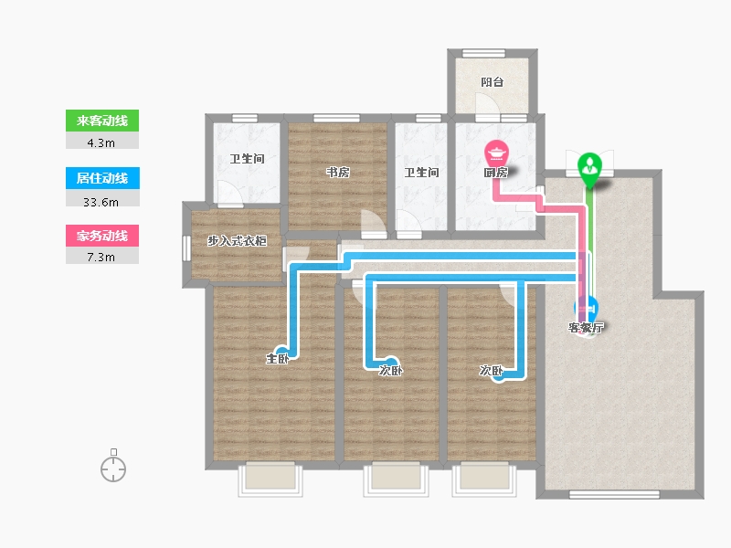 吉林省-长春市-南域金御华府-142.79-户型库-动静线