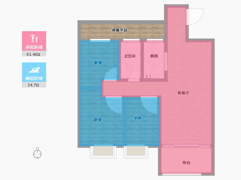 湖北省-武汉市-中德·金科学府-93.00-户型库-动静分区