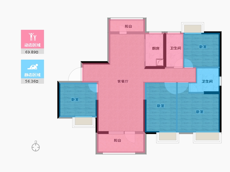 湖北省-武汉市-南德泊湖澜岸-112.92-户型库-动静分区