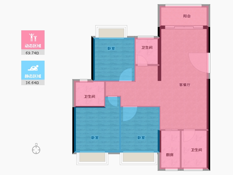 广东省-汕头市-天悦湾-97.00-户型库-动静分区