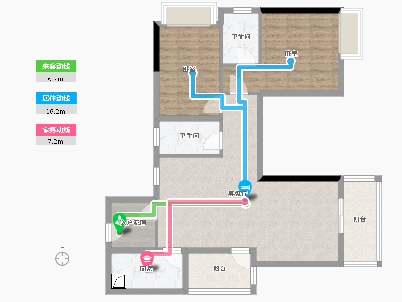 广东省-佛山市-顺建乐明轩-82.15-户型库-动静线