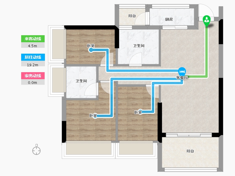 广东省-湛江市-恒俪湾-71.06-户型库-动静线