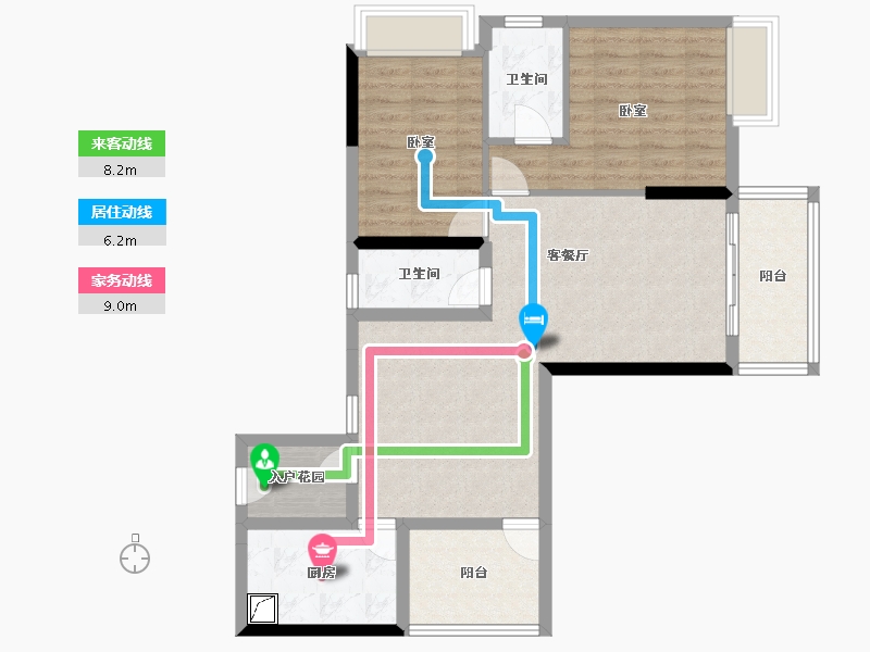 广东省-佛山市-顺建乐明轩-83.71-户型库-动静线