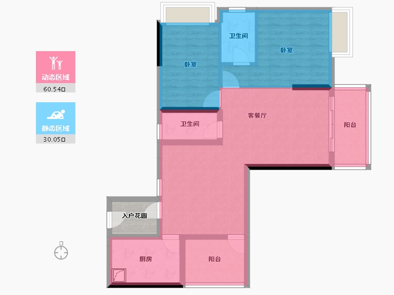 广东省-佛山市-顺建乐明轩-83.71-户型库-动静分区