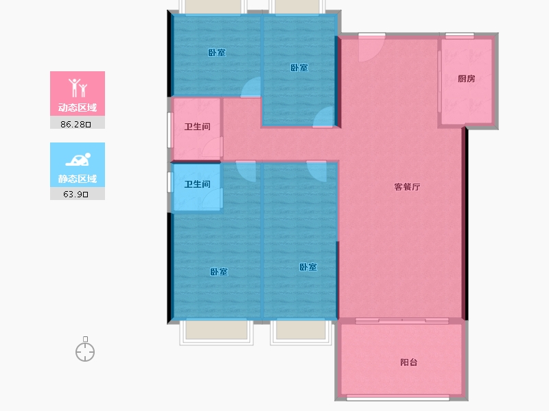 广东省-汕头市-天悦湾-138.99-户型库-动静分区