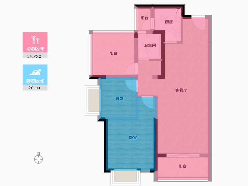 广东省-惠州市-美庐二期-67.79-户型库-动静分区