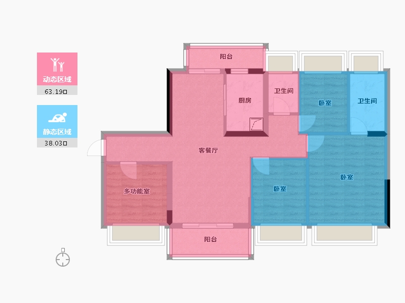 广东省-佛山市-均安碧桂园珑景-90.00-户型库-动静分区