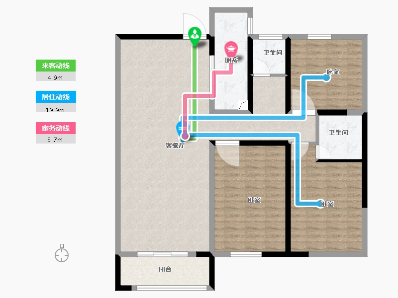 河南省-安阳市-银杏广场-117.40-户型库-动静线