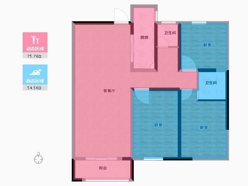 河南省-安阳市-银杏广场-117.40-户型库-动静分区