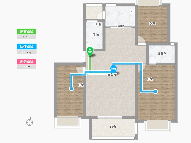 湖北省-孝感市-大悟绣江南-90.39-户型库-动静线