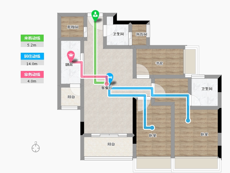 广东省-湛江市-广雅金榜华庭-76.68-户型库-动静线