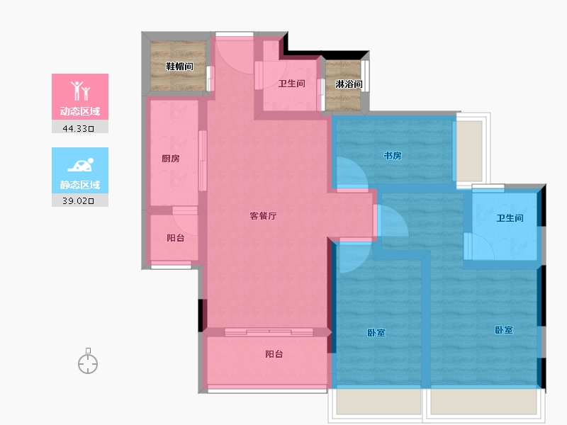 广东省-湛江市-广雅金榜华庭-76.68-户型库-动静分区